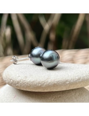 boucle oreille perle tahiti culture verte prix - boucles tahitiennes en perles