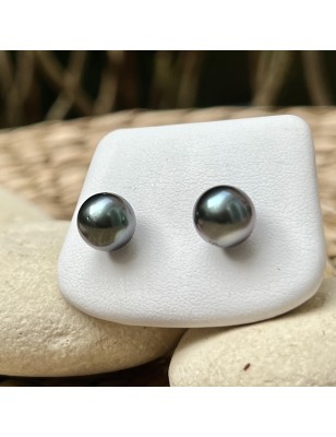 boucle oreille perle tahiti culture verte prix - boucles tahitiennes en perles