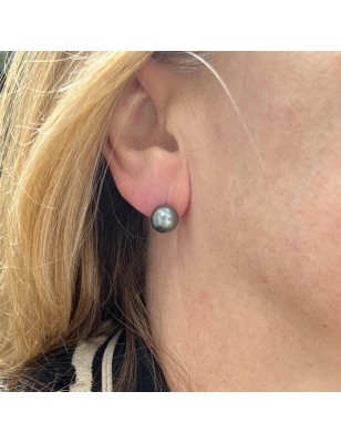 boucle oreille perle tahiti culture verte prix - boucles tahitiennes en perles