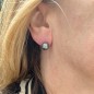 Clous d'Oreilles Or Blanc 18 Carats - Perles de Tahiti de 9.50mm