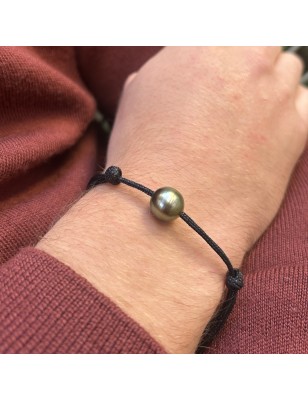 Axial - Bracelet Homme Perle de Tahiti Vert Lagon - 11.22mm