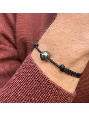 prix perle noire en bracelet homme perle de culture de Tahiti bijoux tahitiens