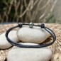Orino - 8.90mm Tahitian Pecock Pearl Leather Bracelet