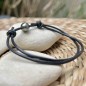 Orino - 8.90mm Tahitian Pecock Pearl Leather Bracelet