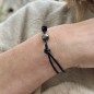 Orino - 8.90mm Tahitian Pecock Pearl Leather Bracelet
