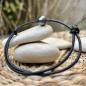 Orino - Perle de Tahiti Peacock de 10.79mm - Bracelet Cuir