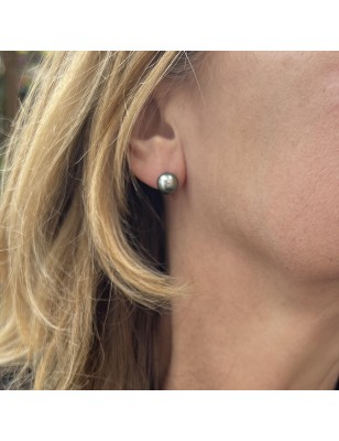 gold ear stud with tahitian cultured pearls price - tahitian earrings
