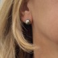 Clous d'Oreilles Or 18 Carats Perles de Tahiti Tilleul 9.00mm