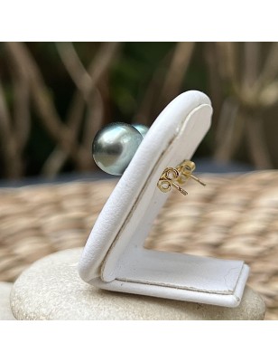 gold ear stud with tahitian cultured pearls price - tahitian earrings