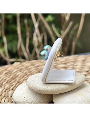 Pendientes con perla de Tahití