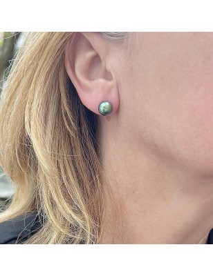 Pendientes con perla de Tahití