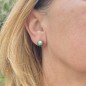 Tiareva - Perles de Tahiti Vert Lagon - 9.40mm - Boucles or 750