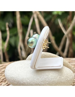 Pendientes con perla de Tahití