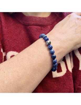 perle de Tahiti en bracelet homme avec des pierres bleues prix - bracelet sodalite et perle de Tahiti