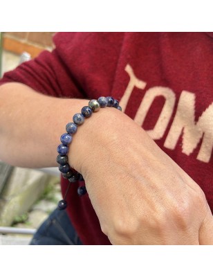 perle de Tahiti en bracelet homme avec des pierres bleues prix - bracelet sodalite et perle de Tahiti