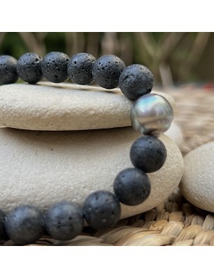 bracelet homme perle de culture de Tahiti - bracelet homme tahitien