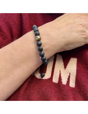 cultured tahitian pearl men bracelet - tahitian men bracelet