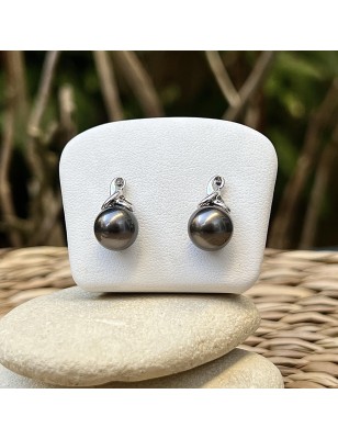 black pearl earrings - earrings with tahitian black pearls price