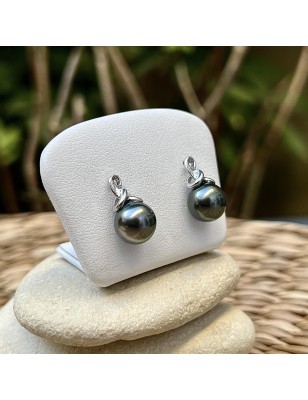 black pearl earrings - earrings with tahitian black pearls price