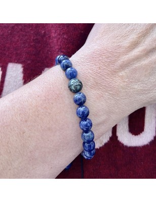 perle gravée en bracelet homme perle de culture de tahiti - bracelet homme tahitien