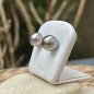 9.08mm - Pink Grey Tahitian Pearls Silver Earrings 9.08mm - Pink Grey Tahitian Pearls Silver Earrings