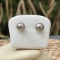 9.08mm - Pink Grey Tahitian Pearls Silver Earrings 9.08mm - Pink Grey Tahitian Pearls Silver Earrings