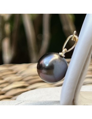 aubergine Tahitian cultured pearl gold pendant price - perla Tahiti - what is the best gift for valentine's day ?