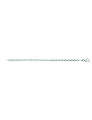 1.70mm - Round Forçat Link Chain - Rhodium-plated 18k White Gold