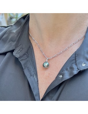 Hina Roa - Pendentif Perle de Tahiti Vert TIlleul de 10.83mm