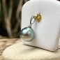 Hina Roa - Pendentif Perle de Tahiti Vert TIlleul de 10.83mm