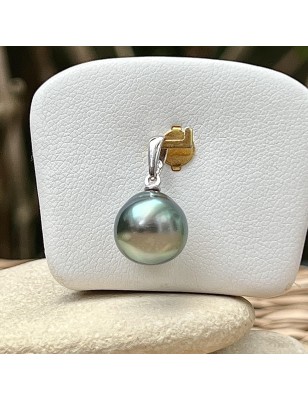pendentif femme perle de culture de Tahiti vert lagon - prix pendentif femme tahitien
