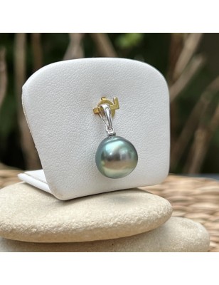 pendentif femme perle de culture de Tahiti vert lagon - prix pendentif femme tahitien