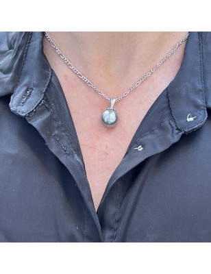 big Tahitian cultured pearl men's pendant price - tahitian pendant with 12 mm pearl