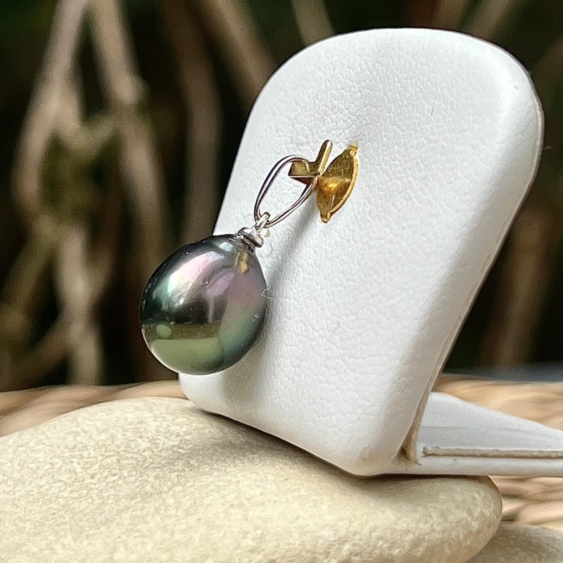 peacock tahitian pearl silver pendant price - tahitian pendant