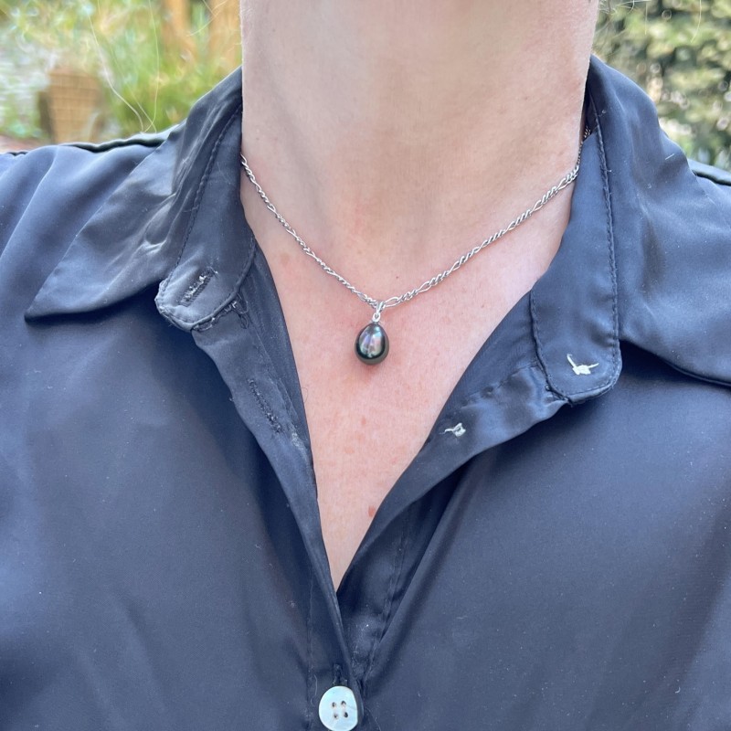 10.10mm - Tahitian Peacock Pearl Pendant - Hina Roa
