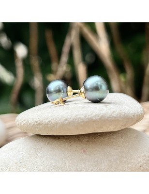 Pendientes de perlas de Tahití