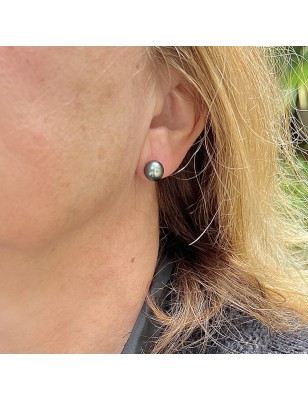 blue tahitian pearl 9 carat earrings price - tahitian earrings for women