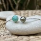 Vai Atea - Tahitian Peacock Pearl and Amazonite Bracelet