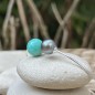 Vai Atea - Tahitian Grey Pearl and Amazonite Bracelet