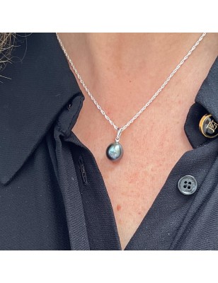 tahitian cultured pearl gold pendant
