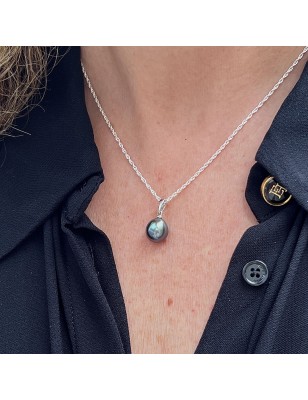 tahitian cultured pearl gold pendant