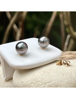 Pendientes de perlas de Tahití