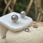 Rhodium-plated Earrings - Grey Tahitian Pearls