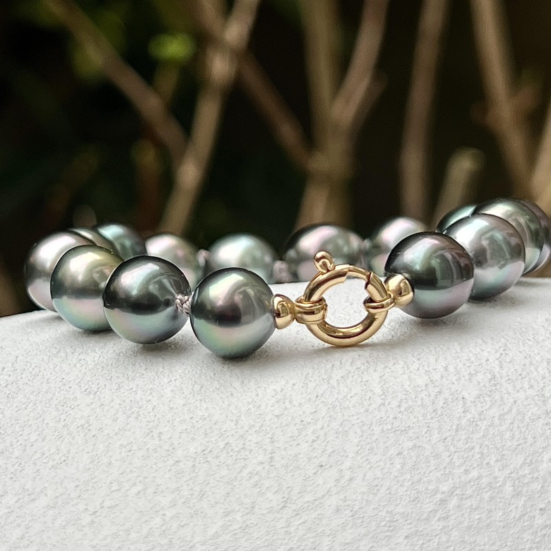 Anuanua Nui - Armband Gold 750 15 Tahiti-Perlen