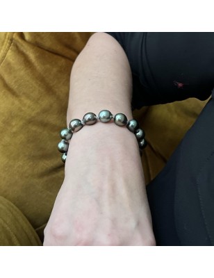 Cultured pearl gold bracelet