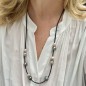 Eden Nomad - Long Leather Necklace with Cultured Pearls