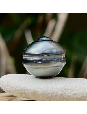 Perle aus Tahiti von 18,25 mm - Farbe Pfau - Barockform