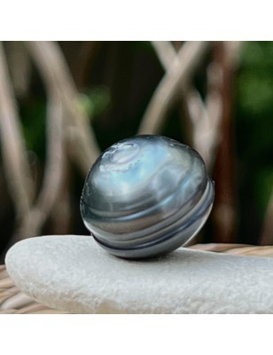 Perle aus Tahiti von 18,25 mm - Farbe Pfau - Barockform