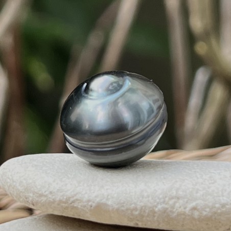 Perle aus Tahiti von 18,25 mm - Farbe Pfau - Barockform