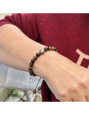 Bracciale da uomo con perla coltivata